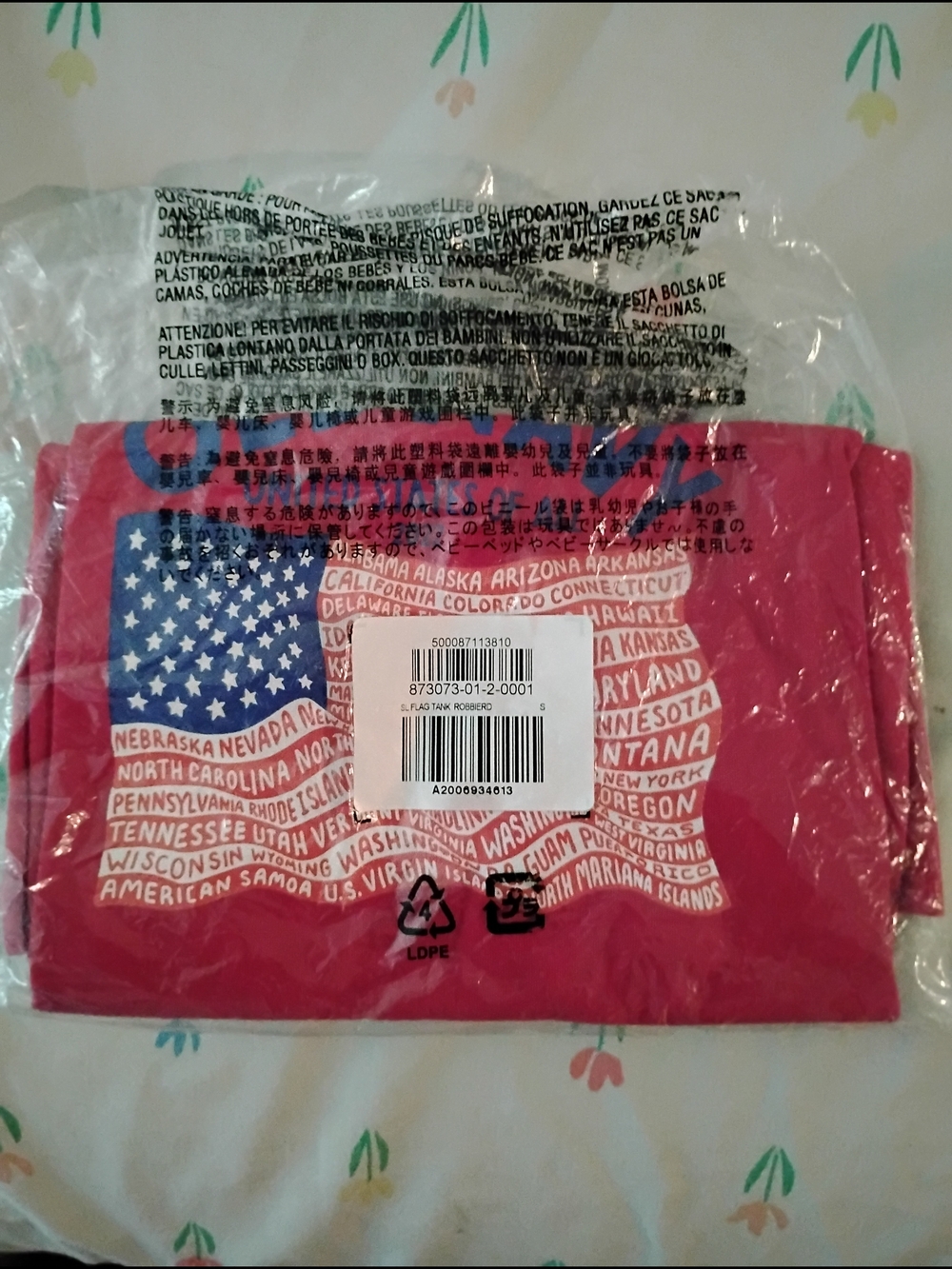 Red Fourth Of July USA Flag Graphic Tee